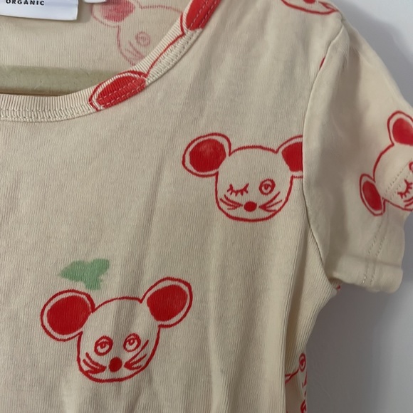 Mini Rodini Winking Mouse Dress STAIN 104/110 3-5 years runs small more 2-4 y - Picture 3 of 8